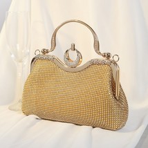 Women Clutch Purse Wedding Designer Handbag Gold Silver Evening Bag Exquisite Fe - £44.85 GBP