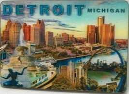 Detroit Michigan Collage 3D Postcard - $6.99