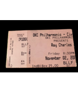 OKC Philharmonic Ray Charles Concert Ticket Stub 2001 Rare Vintage Colle... - $14.89