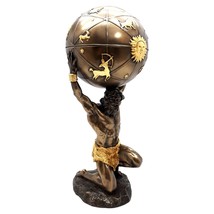 Atlas Titan Celestial Sphere Mythology Greek Statue Sculpture Bronze Fin... - £95.24 GBP