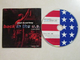 Paul Mc Cartney Matchbox Back In The U.S. Live 2002 Dvd In Sleeve+Soundcheck Oop - £3.90 GBP
