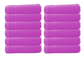 12 Pack Face Cloths Baby Pnk Washcloths Towels Pure Cotton Soft Quick Dry Luxury - £11.91 GBP