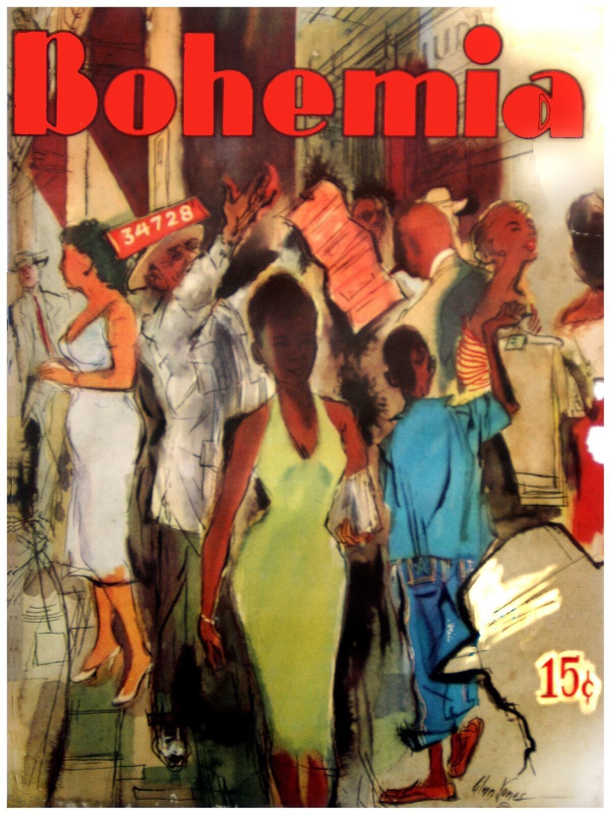 400.Cuban Poster"City Festivity Havana life Bohemia .Unique Interior Design - $16.20 - $54.00
