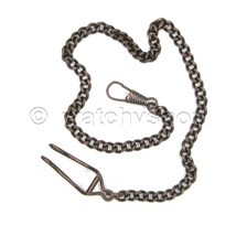 Pocket Watch Chain Copper Color Albert Chain Fob Chain for Men with Belt Clip 16 - £12.01 GBP