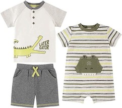 Kids Headquarters 3 Pc. Set ~ Alligators ~ 18 Months ~ Romper ~ Shorts ~... - £17.65 GBP