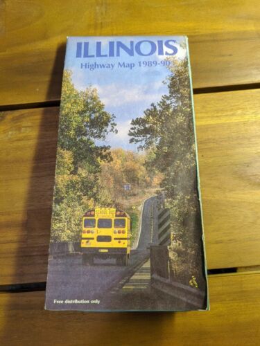 Vintage 1989-1990 Illinois Highway Map Brochure  - $11.88