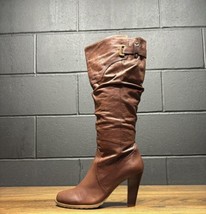 Vintage Guess Brown Leather Knee High Boots Women’s Sz 8 - £31.94 GBP