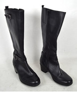 Clarks Boots Matia Poplar Riding Side Zip Black Leather 8 Womens - $64.35