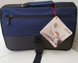 SOLO New York Briefcase Messenger Bag for Laptop - Black/Blue - £11.73 GBP