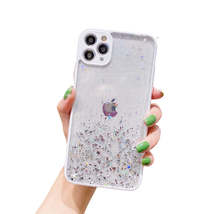 Anymob iPhone White Shiny Case Glitter Camera Protect Clear Silicone Cover - £21.50 GBP