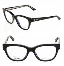 Christian Dior Montaigne N06 Crystal Black 50mm Optical Eyeglasses MONTAIGNE6 - £195.46 GBP