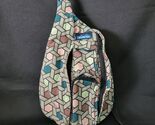Kavu Rope Bag Sling Crossbody Geometric Hexagon Print Canvas Adjustable ... - $15.83