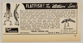 1946 Print Ad Helin Tackle Flatfish Plugs Fishing Lures Made in Detroit,Michigan - £6.71 GBP