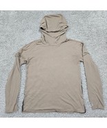 Alo Hoodie Mens Small Beige Pullover Long Sleeve Stretch Shirt Lounge At... - $49.45