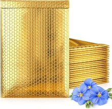 Metallic Bubble Mailers 8.5&quot; x 13&quot; Pack of 25 Gold Padded Shipping Envelopes - £20.89 GBP