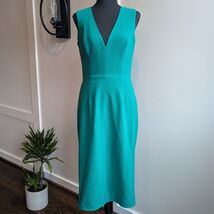 Dress the Population Sandy Midi Dress Medium Jade Green V-Neck Sleeveless - €52,51 EUR