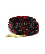 Premium Floral Print Flat Laces Watch the Throne For Air Lbj 9 Jordan 1  - $182.74 MXN