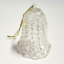 Spun Art Clear Glass Bell Christmas Ornament - £5.58 GBP