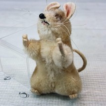 Vintage Steiff Mohair Pieps 3.5&quot; Mouse  Fuzzy Stuffed Miniature - $38.79