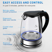 Hadineeon 1.8L Glass Electric Kettle Cordless W Led Indicator Kettle Price Cheap - £31.16 GBP