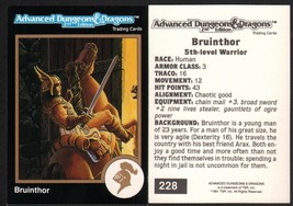 1991 TSR AD&amp;D Gold Border RPG Fantasy Art Card Dungeons &amp; Dragons #228 ~ Warrior - $6.92