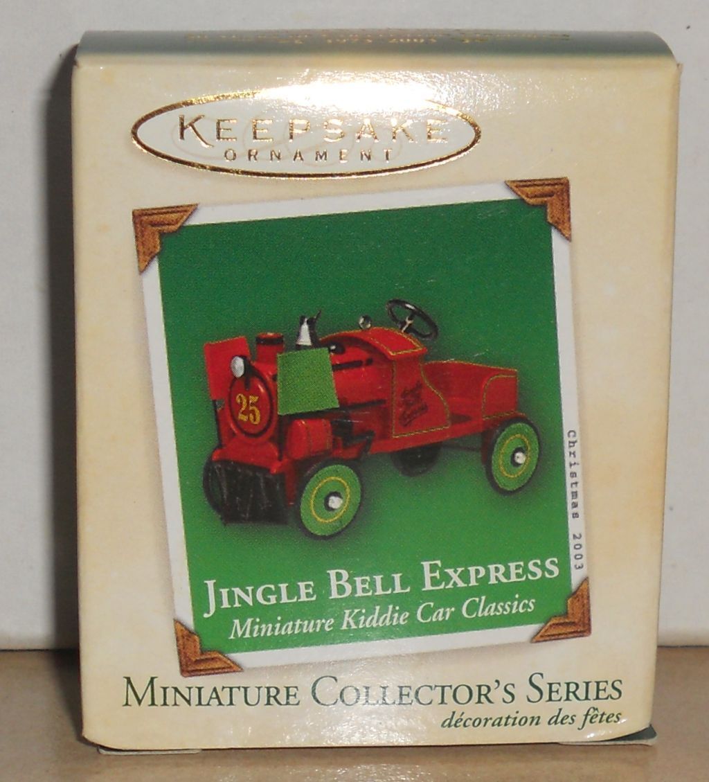 Primary image for 2003 Hallmark Keepsake Ornament Jingle Bell Express 9th In the Series MIB Mini