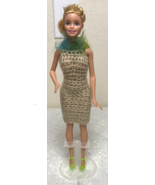 2009 Mattel Barbie 11 1/2&quot; Doll Rigid Knees Blond Hair Blue Eyes Handmad... - £6.75 GBP