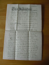 Original Vintage 1874 Lancaster County Pennsylvania Land Deed Indenture - £77.07 GBP