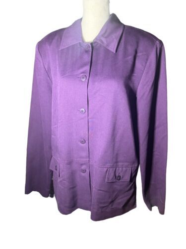 Primary image for Women’s Vintage Amanda Smith Purple Lightweight Jacket Size 14 New With Tags