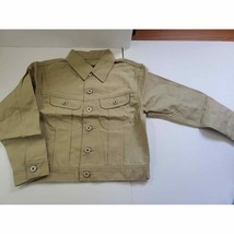 j crew kid boys jean jacket Size Small New Khaki vtg Vintage - £35.37 GBP