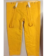 ORANGE 2XL 42&quot; X 30&quot; X 15 WET RAIN SUIT PANTS BOTTOMS ADJUSTABLE SUSPEND... - $352.96 MXN