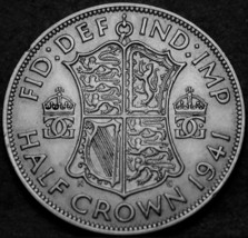 Great Britain Half Crown, 1941 Silver~George VI~Quartered Shield - £17.71 GBP