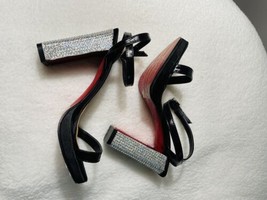 Open sandals with bedazzled High heels Size 6.5 - £62.37 GBP