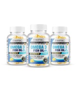 3 Pack Omega 3 Fish Oil Softgels EPA &amp; DHA Highest Potency 3x Strength 2... - $42.99