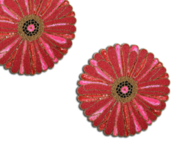 Juego de 6 manteles individuales rosa flor cuentas mantel diseñador... - £137.51 GBP