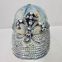 Vintage FLEURDELIS Distressed Bling Hat Cap w/ Rhinestones Beads Sequins... - $358.39 MXN Vintage FLEURDELIS Distressed Bling Hat Cap w/ Rhinestones Beads Sequins... - $358.39 MXN