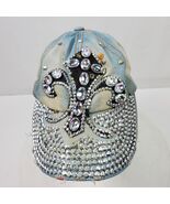 Vintage FLEURDELIS Distressed Bling Hat Cap w/ Rhinestones Beads Sequins... - $358.39 MXN