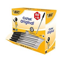 BiC Cristal Original 1.0 mm Ball Pen - Black, Pack of 100 (90 + 10 Free)  - $80.00