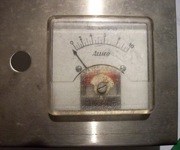Vintage  Direct Current Amperes Panel Meter 0-10 Scale Gauge ALLIED USED - $22.24