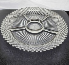 Anchor Hocking Miss America 5 Part Relish Dip Dessert Platter Tray Vintage Glass - £11.17 GBP