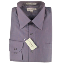 Valerio Men&#39;s Dress Shirt Charcoal Gray Orange Convertible Cuff Pocket S... - $24.99
