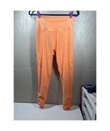 NWT Wilo The Label Ribbed High Rise Ruched Leggings Peach Activewear Siz... - $38.47