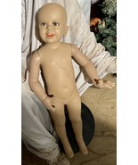 Mannequin Realistic Rare Vintage Little Girl With Stand Extras 266D - $685.99 CAD