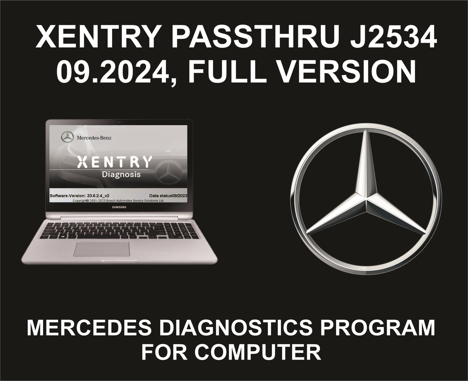 Xentry Passthru J2534, Mercedes Diagnostics Tool, For Computer - $32.00