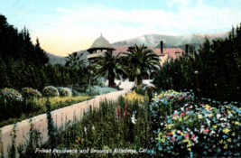 Altadena California CA Private Residence Flowers Grounds Postcard - $6.41