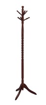 71.5&#39; Tall Wooden Standing Coat Rack&#39; Twist&#39; with Cherry finish - $1,453.68 MXN