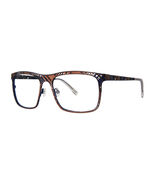 Jhane Barnes Skew-Lines Eyeglasses Eye Glasses Brown/Blue Authentic New ... - $151.47