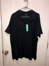 NWT Primark Cares Short Sleeve Black Polo Shirt Mens 2XL Recycled Cotton - $5.93