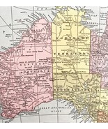 Map 1938 Australia New Zealand Tasmania Print Antique Ephemera Oceania DWU8 - €30,50 EUR