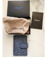 HORMIGA HANDMADE OSTRICH LEATHER BLUE CARD HOLDER WALLET - $61.67 CAD